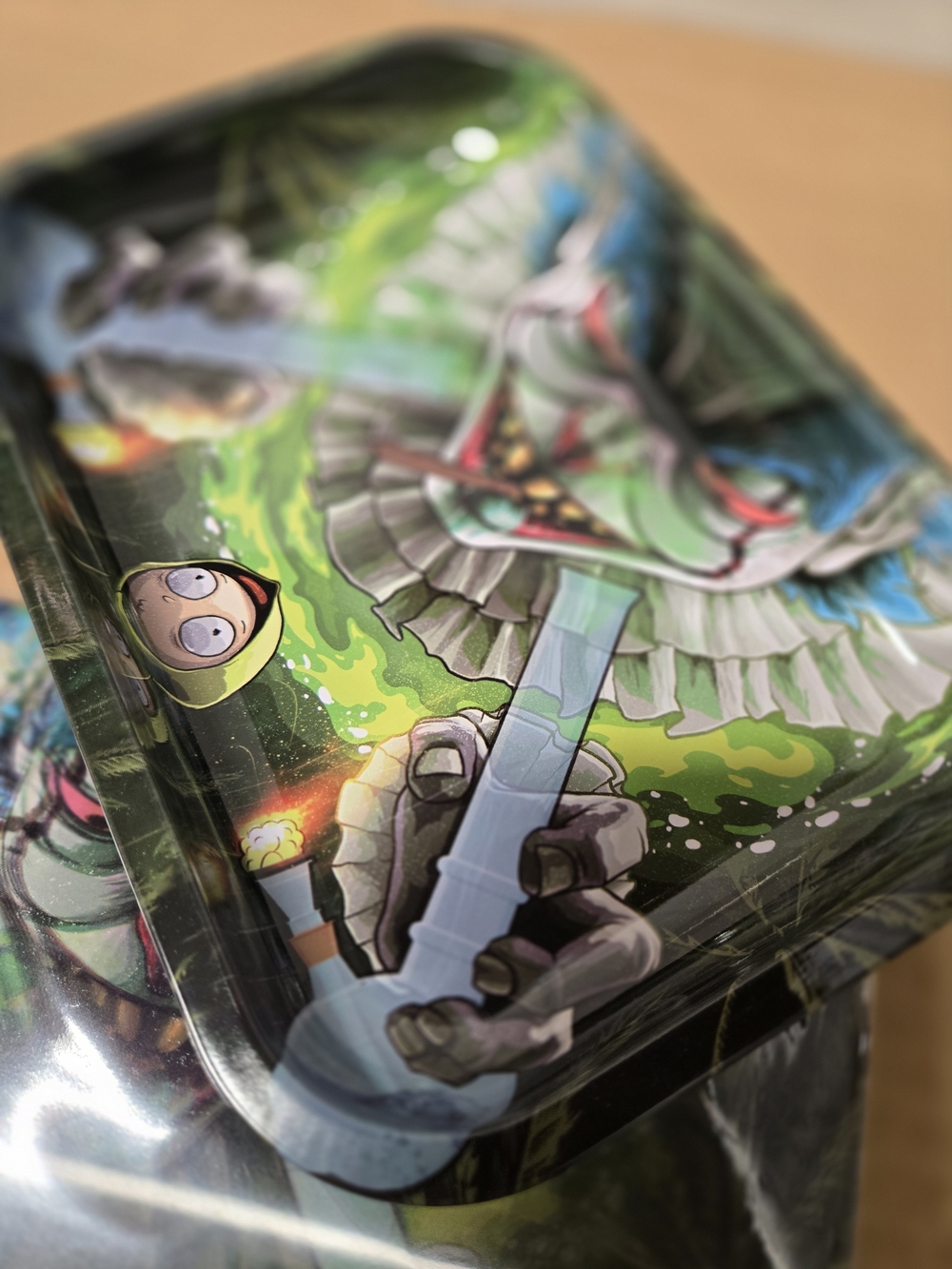 Rick and Morty Rolling Tray With Magnetic Lid NEW/MEDIUM metal